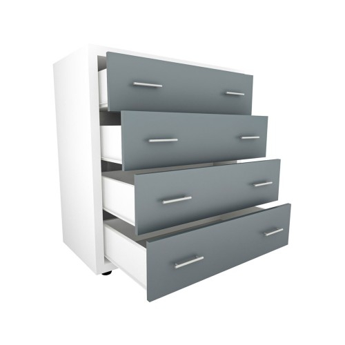 Comoda Torino cu sertare Alb / Gri, 85 x 89 x 42 cm [2]