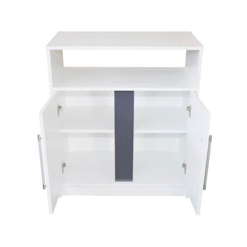  Comoda Verona 2 usi, Alb/Gri, 75 x 87 x 39 cm [2]