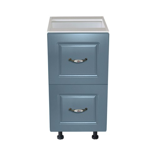 Corp inferior 40 cu 2 sertare metalice pentru greutate Zebra MDF Albastru drept [2]