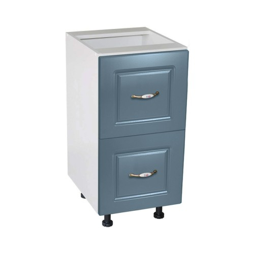 Corp inferior 40 cu 2 sertare metalice pentru greutate Zebra MDF Albastru drept [1]