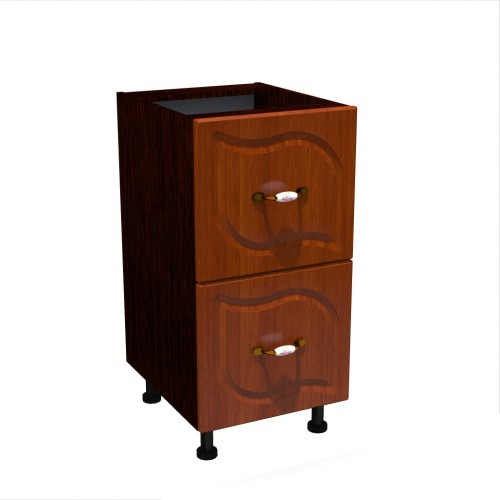 Corp inferior 40 cu 2 sertare metalice pentru greutate Zebra MDF frunza cedru [1]