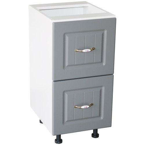 Corp inferior 40 cu 2 sertare metalice pentru greutate Zebra MDF gri dungi [1]