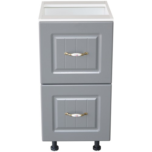 Corp inferior 40 cu 2 sertare metalice pentru greutate Zebra MDF gri dungi [5]