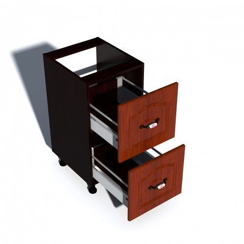 Corp inferior 40 cu 2 sertare metalice pentru greutate Zebra MDF mustata cedru [2]