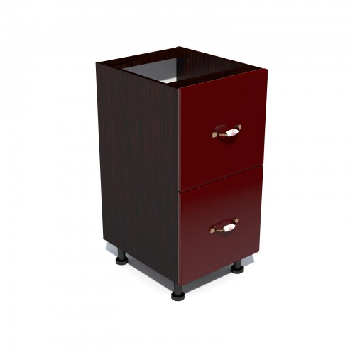 Corp inferior 40 cu 2 sertare metalice pentru greutate Zebra MDF rosu simplu [1]