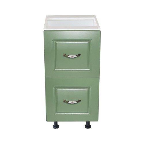 Corp inferior 40 cu 2 sertare metalice pentru greutate Zebra MDF Verde drept [2]