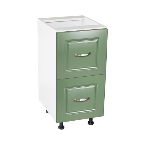 Corp inferior 40 cu 2 sertare metalice pentru greutate Zebra MDF Verde drept [1]