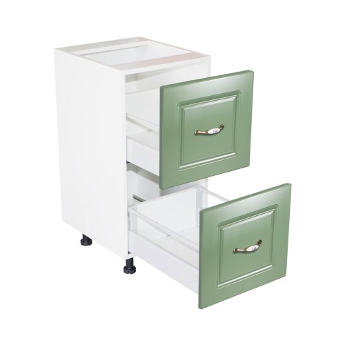 Corp inferior 40 cu 2 sertare metalice pentru greutate Zebra MDF Verde drept [3]