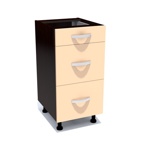 Corp inferior 40 cu 3 sertare metalice greutate Zebra cappuccino [1]