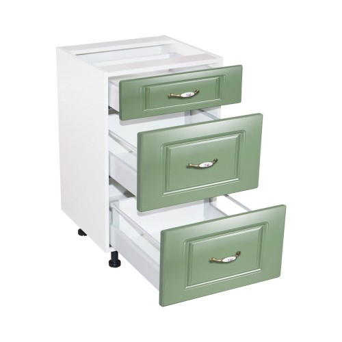 Corp inferior 40 cu 3 sertare metalice greutate Zebra MDF Verde [2]