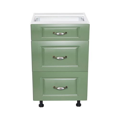 Corp inferior 40 cu 3 sertare metalice greutate Zebra MDF Verde [3]