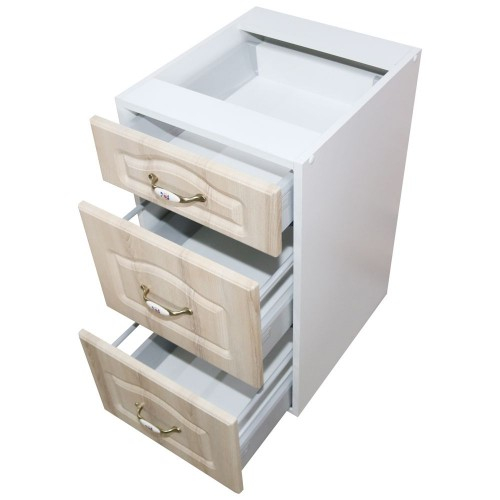 Corp inferior 40 cu 3 sertare metalice pentru greutate Zebra MDF sonoma mustata [2]