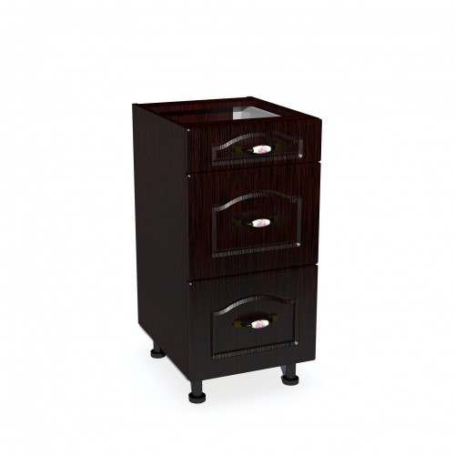 Corp inferior 40 cu 3 sertare metalice pentru greutate Zebra mustata wenge [1]