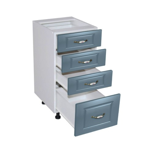 Corp inferior 40 cu 4 sertare Zebra MDF Albastru drept [3]