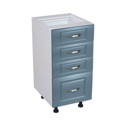 Corp inferior 40 cu 4 sertare Zebra MDF Albastru drept [1]