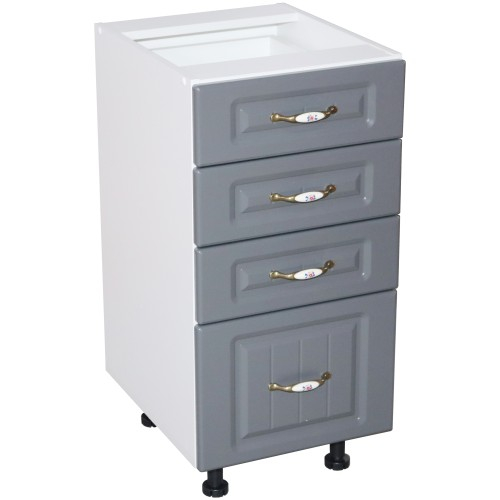 Corp inferior 40 cu 4 sertare Zebra MDF gri dungi [1]