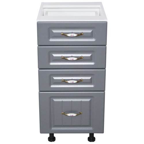 Corp inferior 40 cu 4 sertare Zebra MDF gri dungi [4]