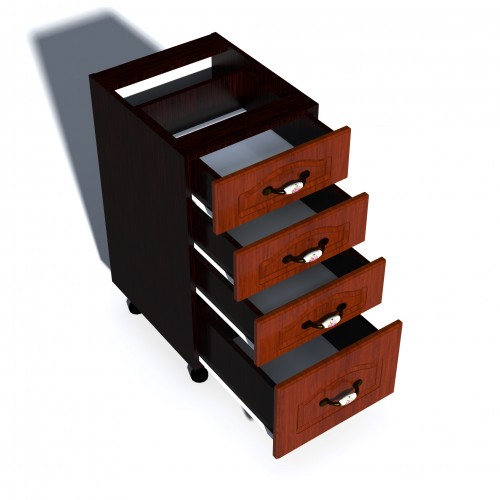 Corp inferior 40 cu 4 sertare Zebra MDF mustata cedru [2]