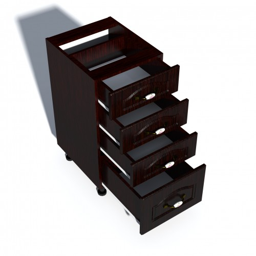 Corp inferior 40 cu 4 sertare Zebra MDF mustata wenge [2]