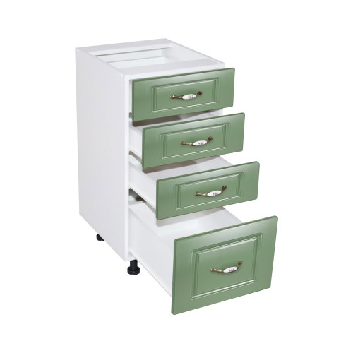 Corp inferior 40 cu 4 sertare Zebra MDF Verde drept [3]