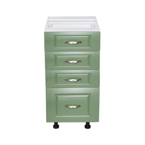 Corp inferior 40 cu 4 sertare Zebra MDF Verde drept [2]