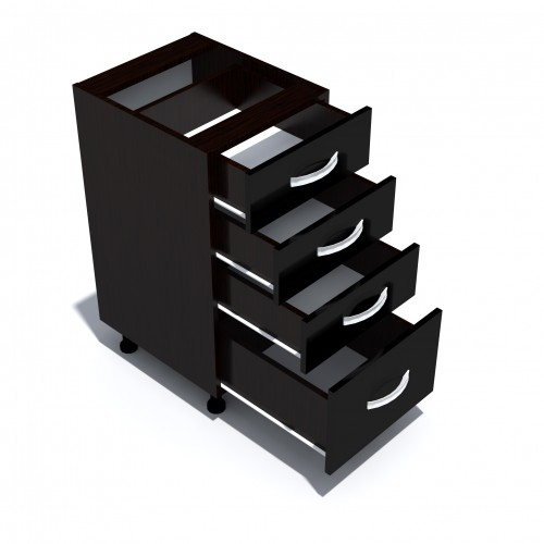 Corp inferior 40 cu 4 sertare Zebra negru [2]