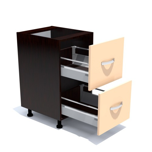 Corp inferior 50 cu 2 sertare metalice greutate Zebra cappuccino [2]