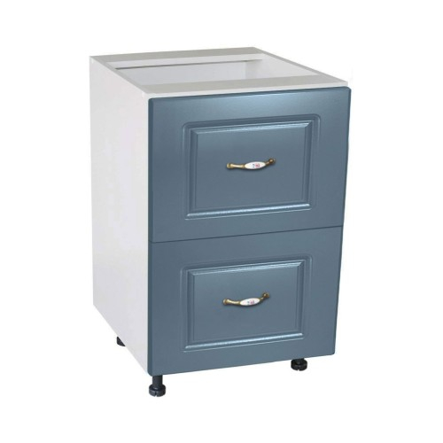 Corp inferior 50 cu 2 sertare metalice greutate Zebra MDF Albastru [2]