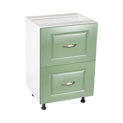 Corp inferior 50 cu 2 sertare metalice greutate Zebra MDF Verde [1]