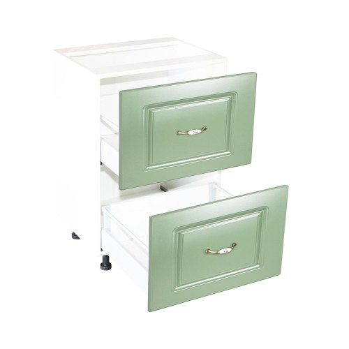 Corp inferior 50 cu 2 sertare metalice greutate Zebra MDF Verde [3]