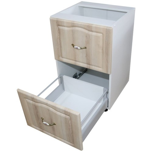 Corp inferior 50 cu 2 sertare metalice pentru greutate Zebra MDF sonoma mustata [2]