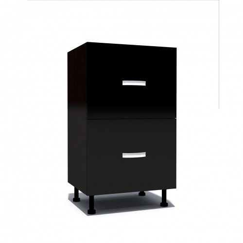 Corp inferior 50 cu 2 sertare metalice pentru greutate Zebra negru [1]