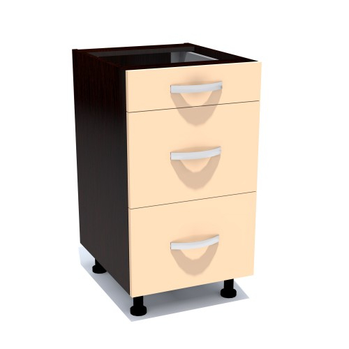 Corp inferior 50 cu 3 sertare metalice greutate Zebra cappuccino [1]