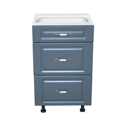 Corp inferior 50 cu 3 sertare metalice greutate Zebra MDF Albastru [2]