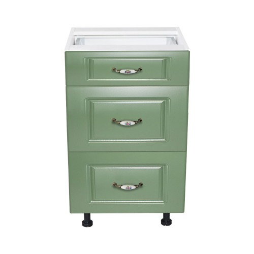 Corp inferior 50 cu 3 sertare metalice greutate Zebra MDF Verde [2]