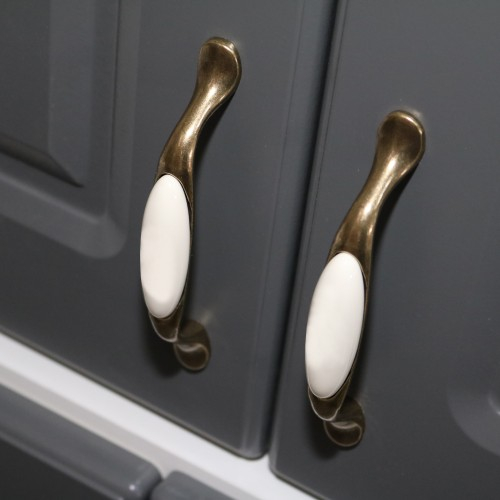 Corp inferior 50 cu 3 sertare metalice pentru greutate Zebra MDF gri dungi [2]