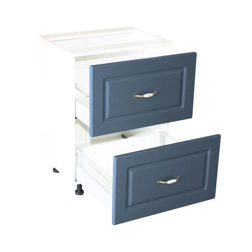 Corp inferior 60 cu 2 sertare metalice greutate Zebra MDF Albastru [3]