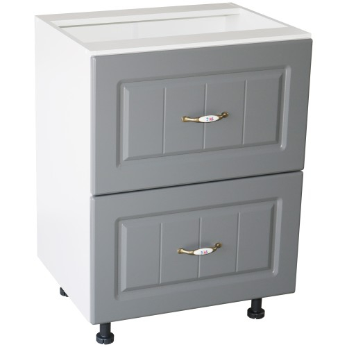 Corp inferior 60 cu 2 sertare metalice greutate Zebra MDF gri dungi [1]