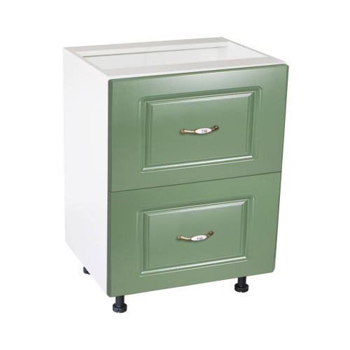 Corp inferior 60 cu 2 sertare metalice greutate Zebra MDF Verde [1]