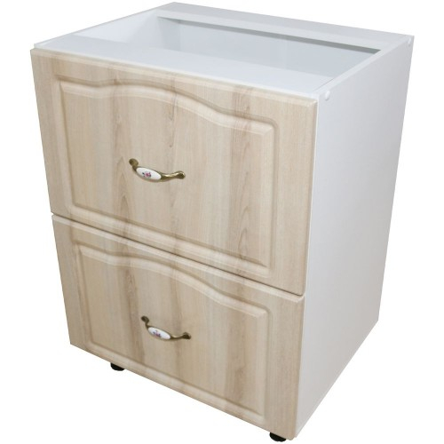 Corp inferior 60 cu 2 sertare metalice pentru greutate Zebra MDF sonoma mustata [1]