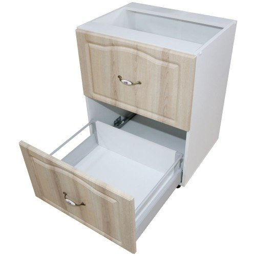 Corp inferior 60 cu 2 sertare metalice pentru greutate Zebra MDF sonoma mustata [2]