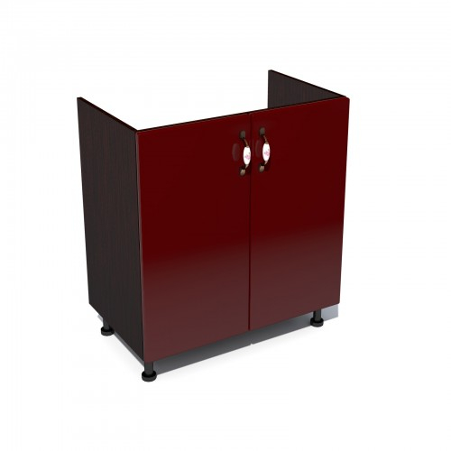 Corp inferior 60 cu 2 usi masca chiuveta Zebra MDF rosu simplu [1]