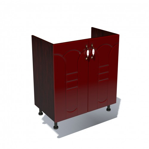 Corp inferior 60 cu 2 usi masca chiuveta Zebra MDF tulip rosu [1]