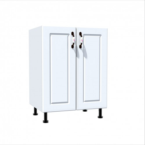 Corp inferior 60 cu 2 usi Zebra MDF alb drept [1]