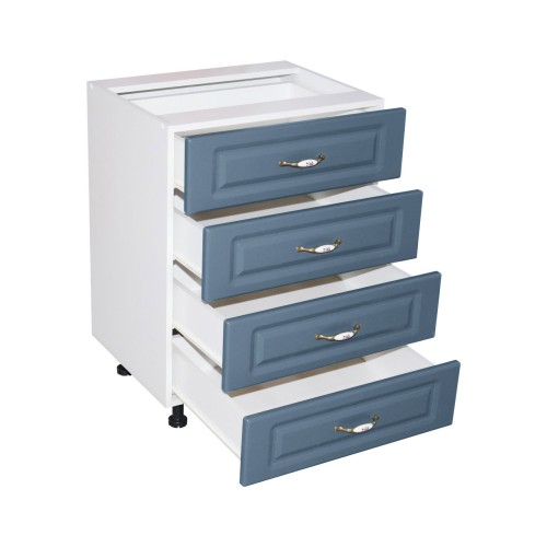 Corp inferior 60 cu 4 sertare Zebra MDF Albastru drept [3]