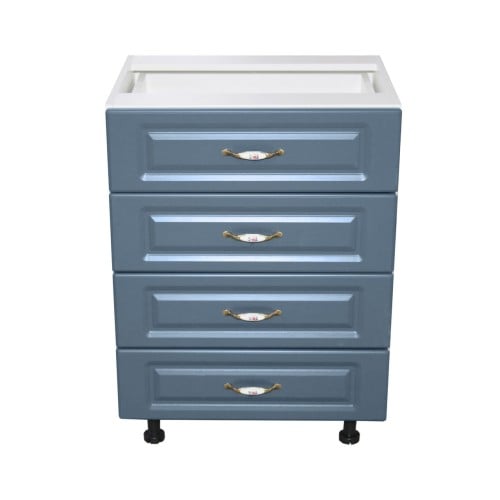 Corp inferior 60 cu 4 sertare Zebra MDF Albastru drept [2]