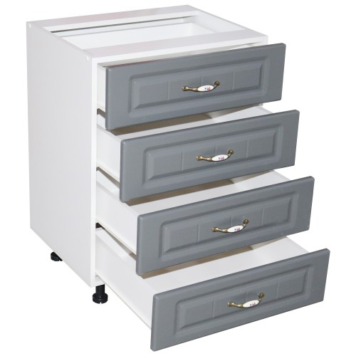 Corp inferior 60 cu 4 sertare Zebra MDF gri dungi [5]