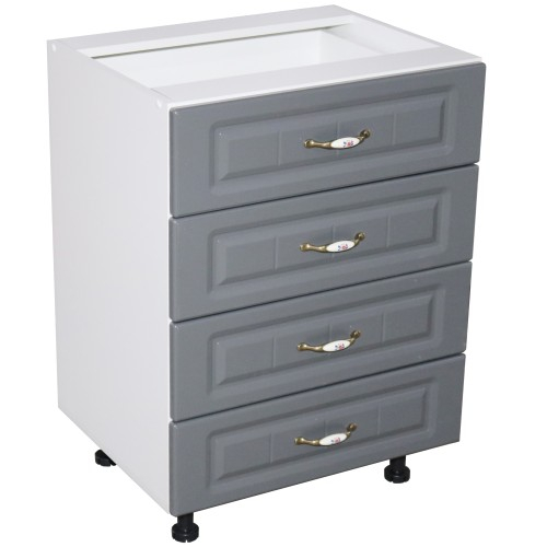 Corp inferior 60 cu 4 sertare Zebra MDF gri dungi [1]