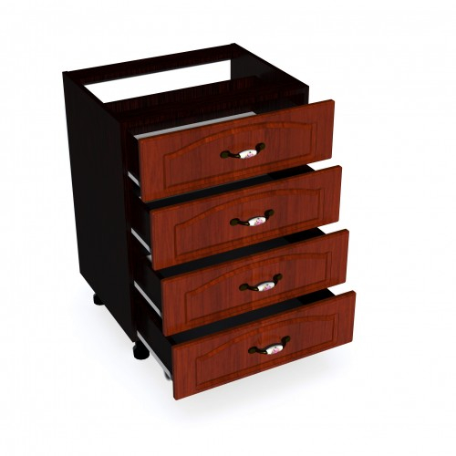 Corp inferior 60 cu 4 sertare Zebra MDF mustata cedru [2]