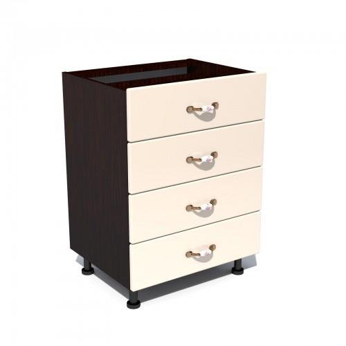 Corp inferior 60 cu 4 sertare Zebra MDF vanilie simplu [1]